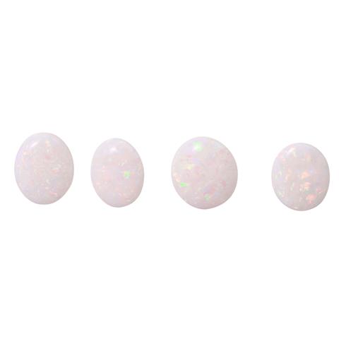 Konvolut von 4 ovalen Opal-Cabochons von zus. ca. 14,7 ct,