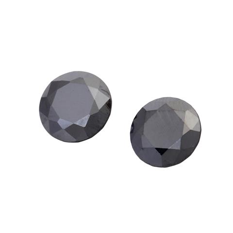 2 schwarze Diamanten 2,93 + 2,61 ct,