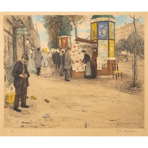 SIMON, TAVIK FRANTISEK (1877-1942) "Spielzeugverkäufer in einer Pariser Straße",
