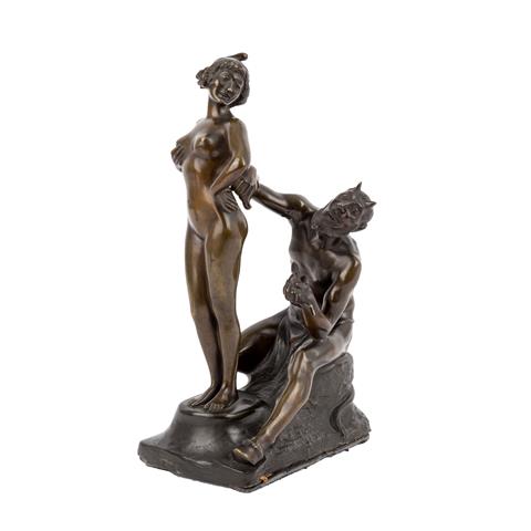 SEGER, ERNST (1868-1939), "Der Teufel als Bildhauer an einer jungen Frau",