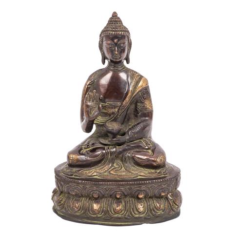 Figur des Buddha aus Metall, CHINA, 20. Jh.,