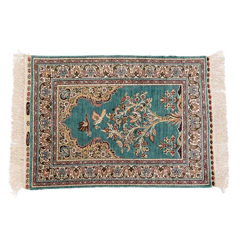 Orientteppich aus Seide. ISTANBUL-CINAR, 1990er Jahre, 76x56 cm.