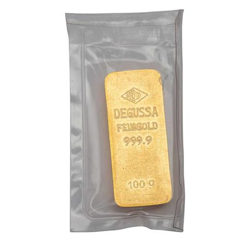 Goldbarren DEGUSSA 100 g,