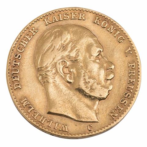 Dt. Kaiserreich /GOLD - Preußen Wilhelm I. 10 Mark 1877/C