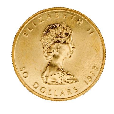 Kanada/GOLD - 50 Dollars 1979, Maple Leaf, vz-,