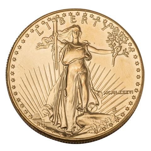 USA/GOLD - 50 Dollars 1986, American Eagle, vz, berieben,