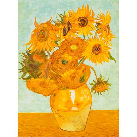 KUJAU, KONRAD (1938-2000), "Sonnenblumen in Vase" nach Vincent van Gogh,