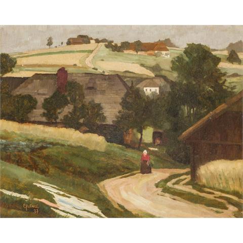FELKEL, CARL (auch Karl, 1896-1980), "Spaziergängerin in weiter Hügellandschaft",