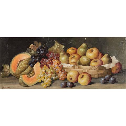 FOURNIER (XIX-XX) "Früchte auf Tisch arrangiert"