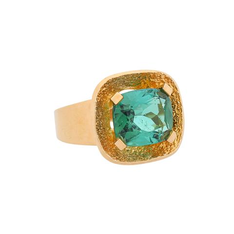 Ring mit feinem Turmalin ca. 4,5 ct, schöne mintgrüne Farbe,