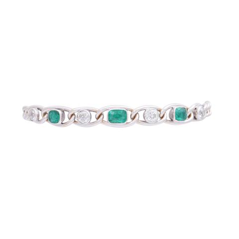 Armband mit Smaragden und Diamanten