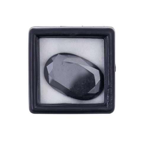 loser, oval facettierter, schwarzer Diamant von ca. 11,88 ct,