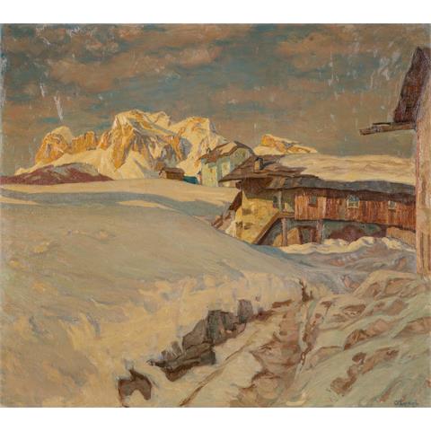 O'LYNCH OF TOWN, KARL (1869-1942), "Verschneite Bergkette bei Mittenwald",