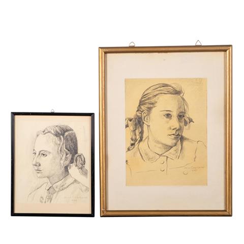 EBERHARD, HEINRICH (1884-1973), Zwei Mädchenportraits,