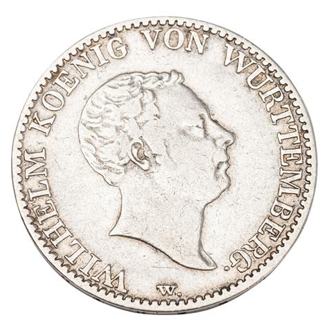 AD Württemberg - 1 Gulden 1825/W., König Wilhelm I., Variante mit