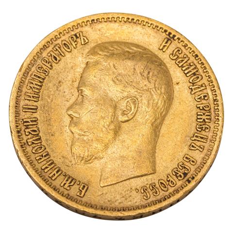 Russisches Zarenreich/Gold - 10 Rubel 1899, Zar Nikolaus, ss,