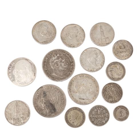 Österreich / Deutsches Reich - Konvolut von 13 Münzen,