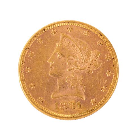 USA /GOLD - 10 $ Liberty Head 1881-S