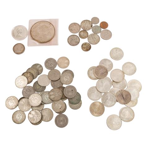 Kleine Sammlung Münzen, u.a. BRD - Gedenkmünzen