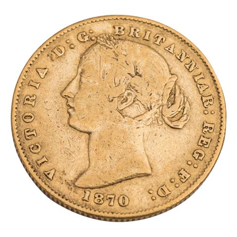 Australien/Gold - 1 Sovereign 1870/Sydney, Victoria, ss-/ss,