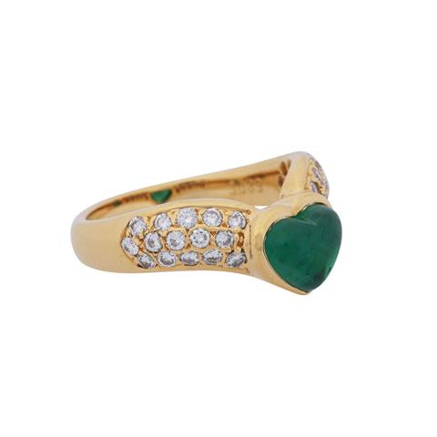 WEMPE Ring mit Smaragd und Brillanten,