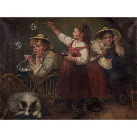 ROESSLER, GEORG (1861-1925) "Spielende Kinder"
