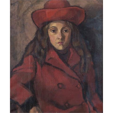 FOELL, MARIA (1880-1943, nach Heirat mit Theodor Hiller 1923 HILLER-FOELL), "Mädchenportrait",