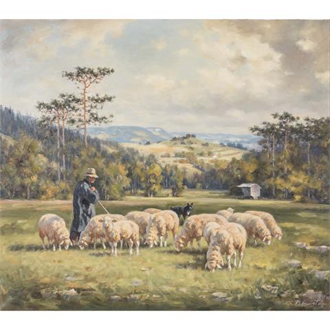 DEMETZ, KARL (1909-1986), 'Schafe auf der Alb',