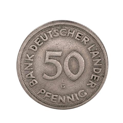 BRD - 50 Pfennig Bank Deutscher Länder, 1950/G,