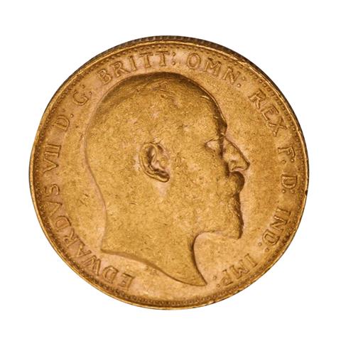 Australien /GOLD - Edward VII. 1 x 1 Sovereign 1908-P