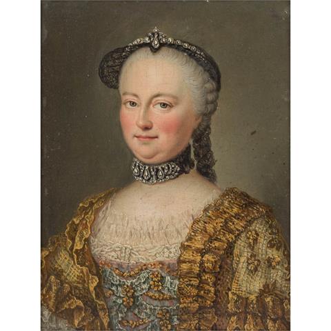 Maler und Kopist 19. Jh., NACH ÉTIENNE LIOTARD, JEAN "Portrait Maria Theresias",