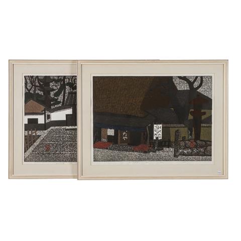 SAITO, KYOSHI (1907-1997) 2 Holzschnitte 'Kyoto', 1965/66.