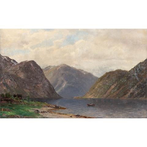 NIELSEN, CARL (1848-1904), "Fjordlandschaft", 1900,