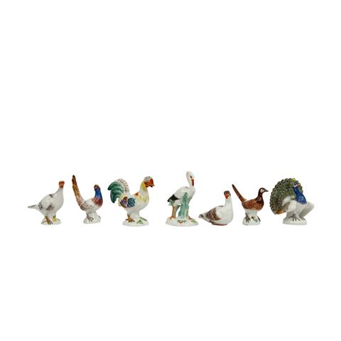 MEISSEN 7-tlg Konvolut Miniatur-Vogelfiguren, 20. Jh.