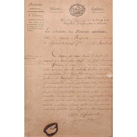 Autographen - Talleyrand-Périgord, Charles Maurice de,