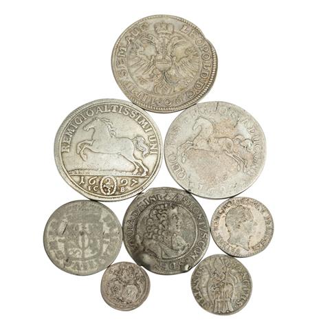 Altdeutsche Staaten - 8 Münzen, darunter
