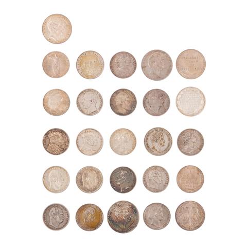 Tableau Deutsche Staaten mit 26 Münzen,