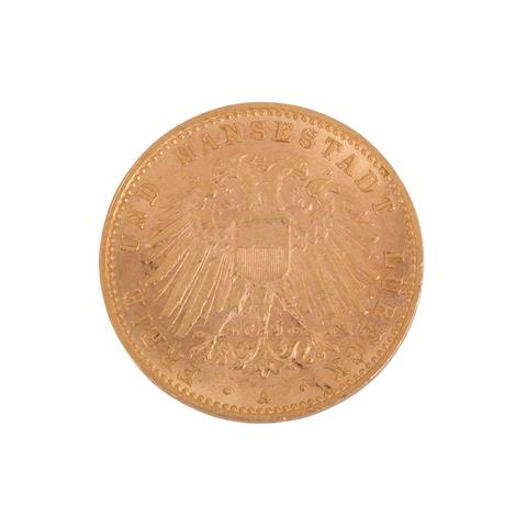 Freie und Hansestadt Lübeck/Gold - 10 Mark 1910/A, Lübeck,