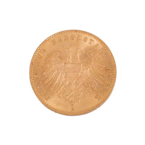 Freie und Hansestadt Lübeck/Gold - 10 Mark 1901/A, Lübeck,