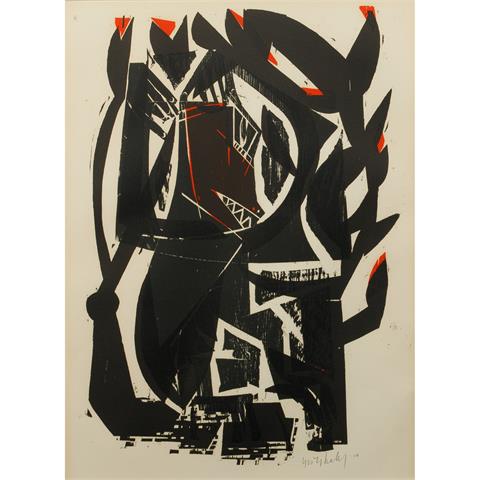 GRIESHABER, HELMUT ANDREAS PAUL «Affe mit Zweig» 1962