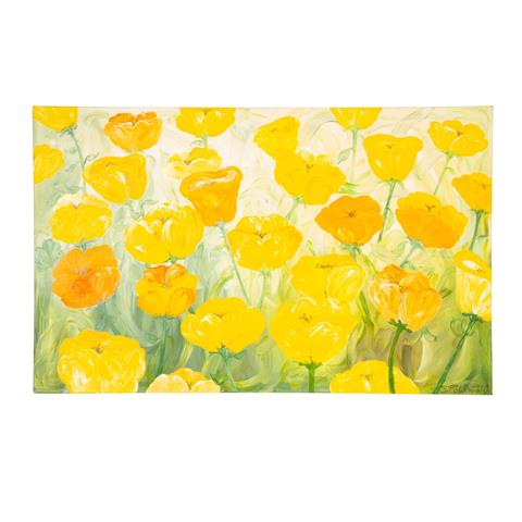 POHLMANN, SUSANNE (1966) "Feld mit gelben und orangenen Tulpen" 2001