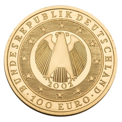 BRD/GOLD - 100 Euro GOLD fein, Währungsunion 2002/D