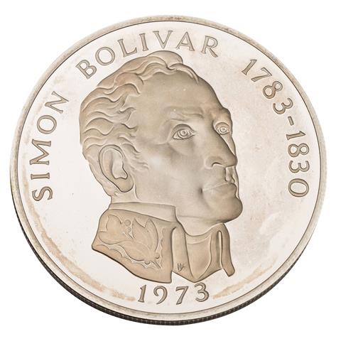 Panama /SILBER - 20 Balboas Simon Bolivar 1973 PP