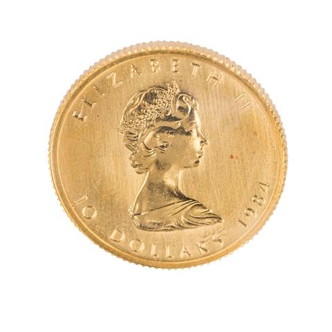 Canada/GOLD - 1/4 oz. 10 Dollars 1984, Maple Leaf
