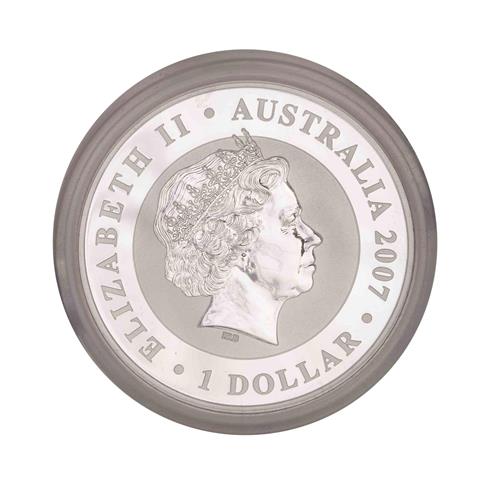 Australien - 1 Dollar 2007, junger Koala auf Ast,