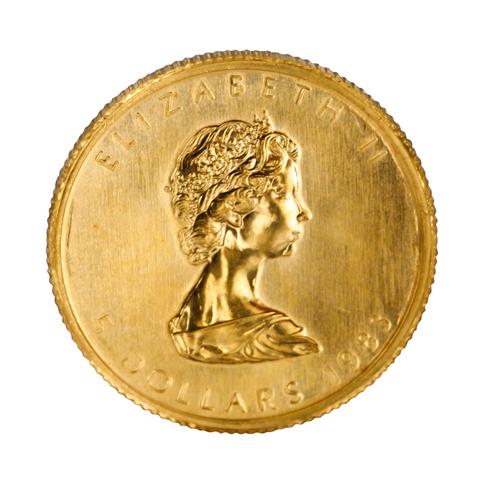 Kanada - 5 Dollars 1983, GOLD,