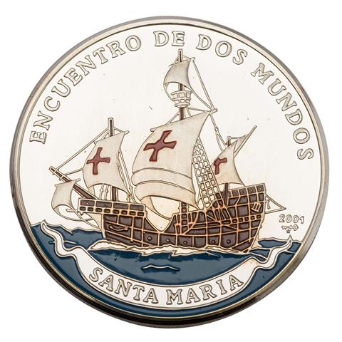 Kuba - 10 Pesos 2001, SILBER, Entdeckung Amerikas,