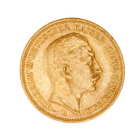 Preussen/Gold - 20 Mark 1894/ A, Wilhelm II., ss.,