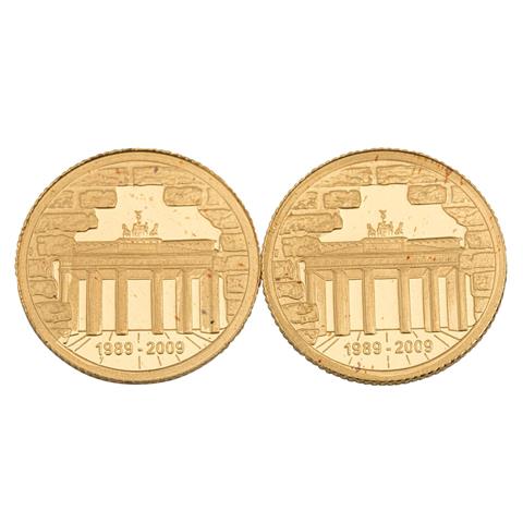 Andorra - 2 x 2 Diners 2009, 20 Jahre Mauerfall, Gold,