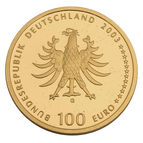 BRD/GOLD - 100 Euro GOLD fein, Quedlinburg 2003/G